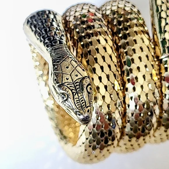 WHITING & DAVIS COILED SNAKE WRAP BRACELET - Picture 2 of 9